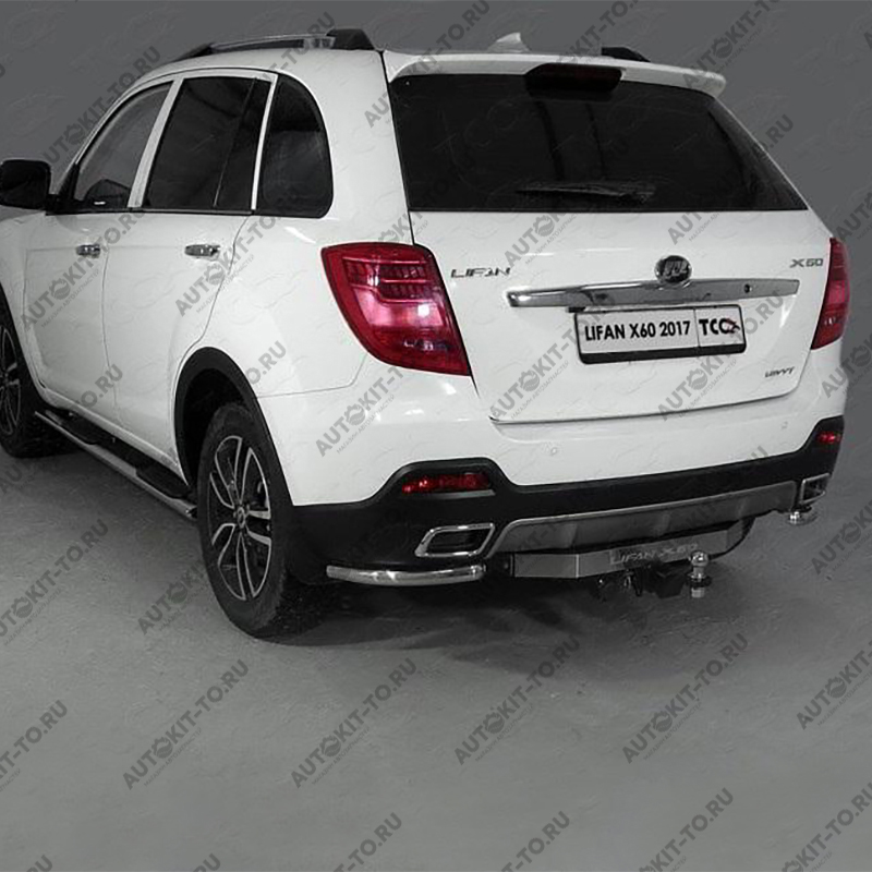 Защита заднего бампера угловая LIFAN X60  2011